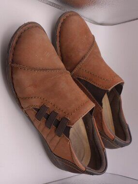 Earth Origins Brown Leather Tamara Teri Slip On Loafers 6M